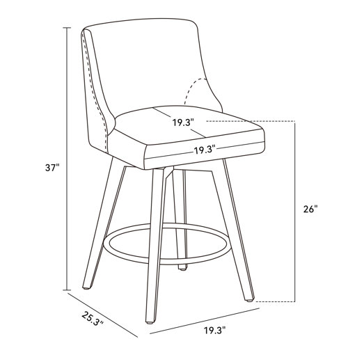 Corrigan Studio® Counter Height Bar Stools, 26 Inch Seat Height